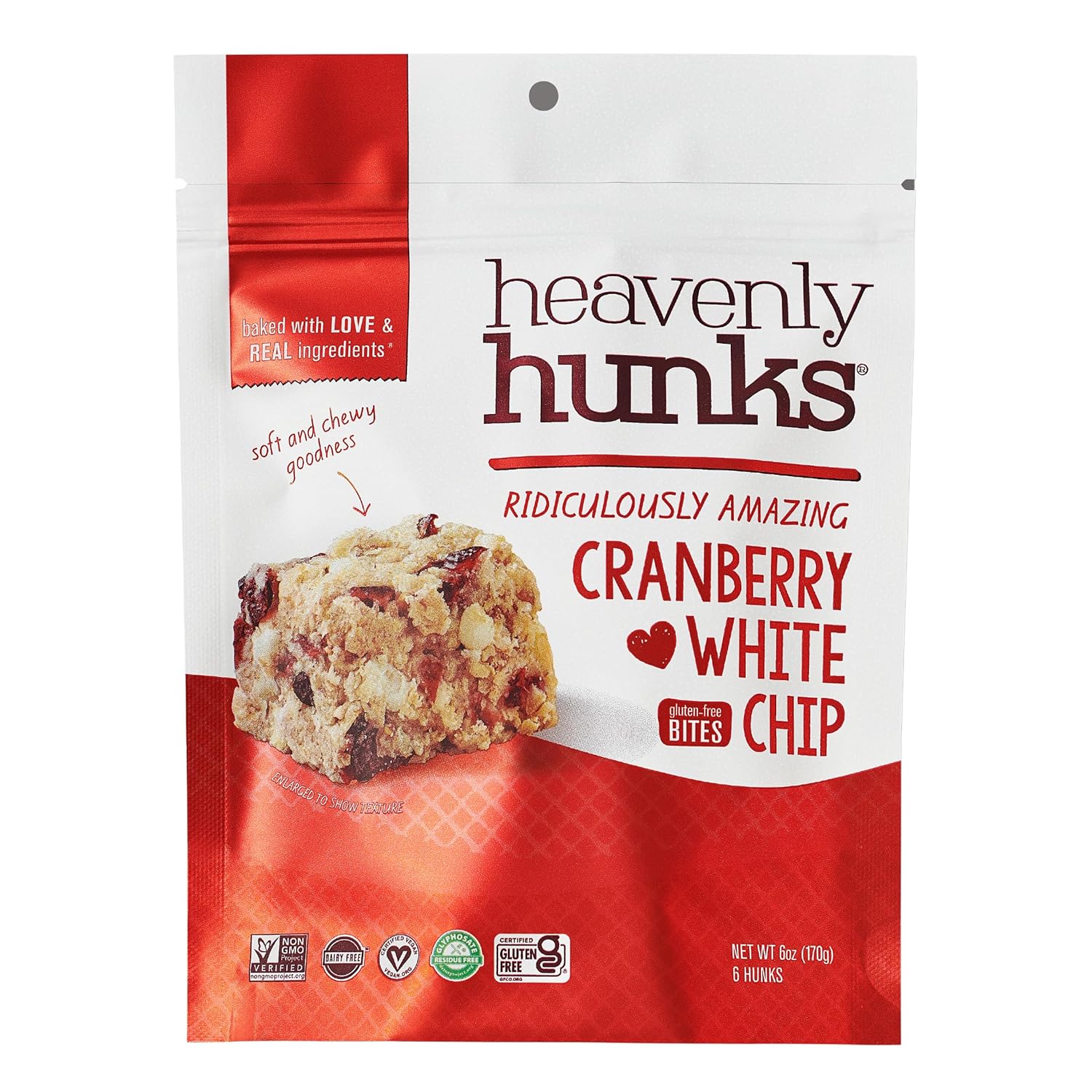 Heavenly Hunks Cranberry White Chip - 6Oz Bag