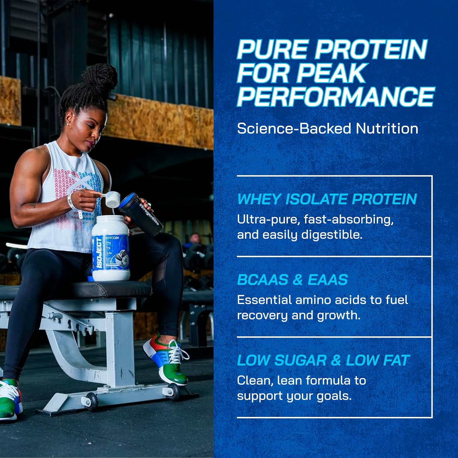 Evogen Isoject - Whey Protein Isolate | Ultra-Pure Whey Protein Powder With Ignitor Enzymes, Bcaas, And Eaas | Enhanced Absorption & Recovery | Salted Peanut Butter Candy | 25 Servings : Health & Household
