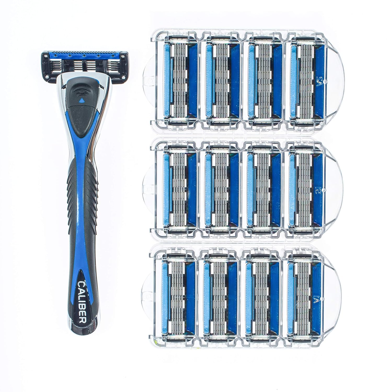 Personna Men'S 5 Blade Razor System - Mens Shaving Razors - Razor Handle With 12 Replacement Cartridges