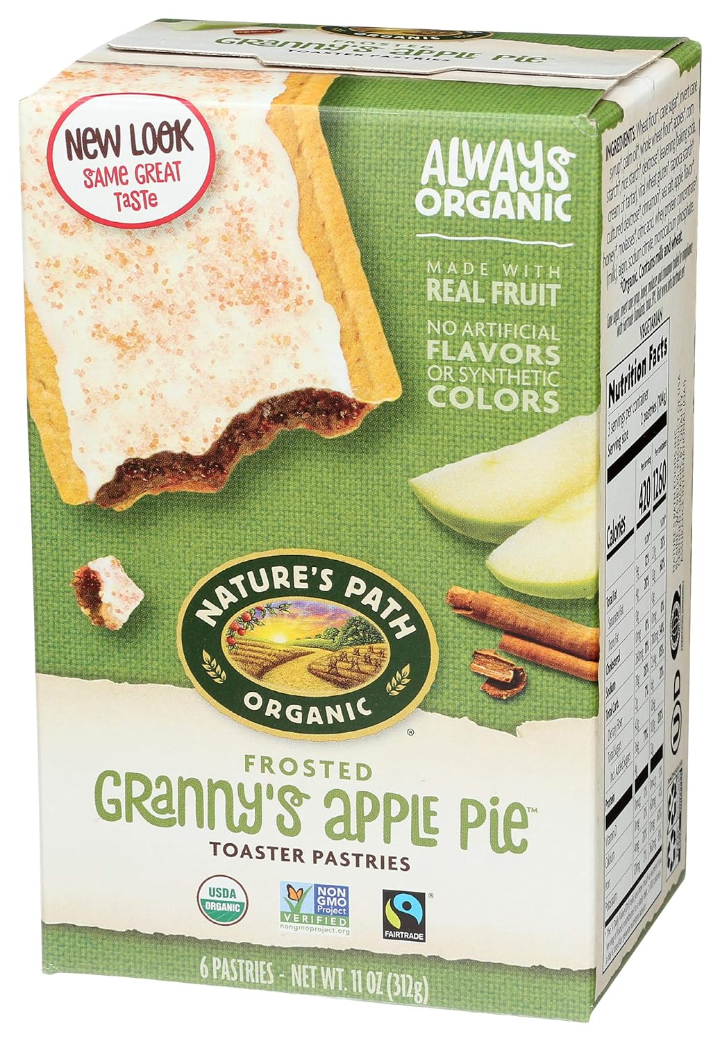 Nature's Path, Toaster Pastries, Apple Cinnamon Frosted, 6 Ct