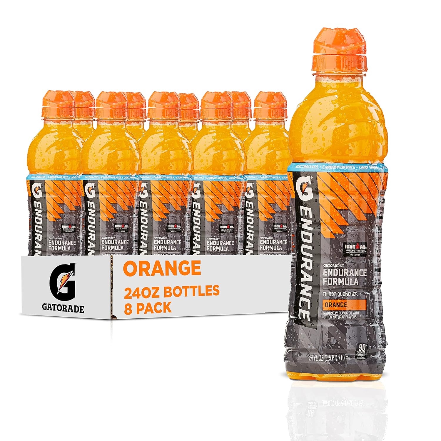 Gatorade Endurance, Orange 24Oz Bottles, (8 Pack)