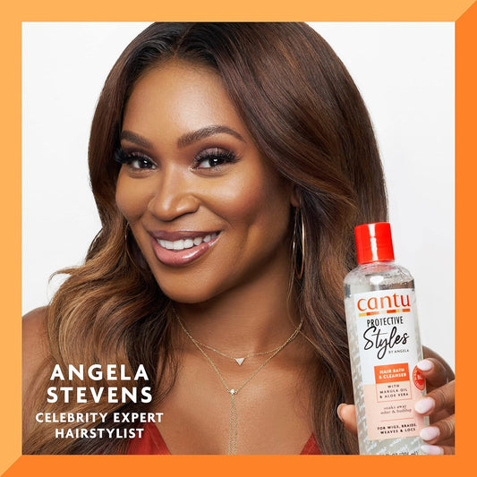 Cantu Protective Styles By Angela Hair Bath & Cleanser With Apple Cider Vinegar & Aloe, 10 Ounce