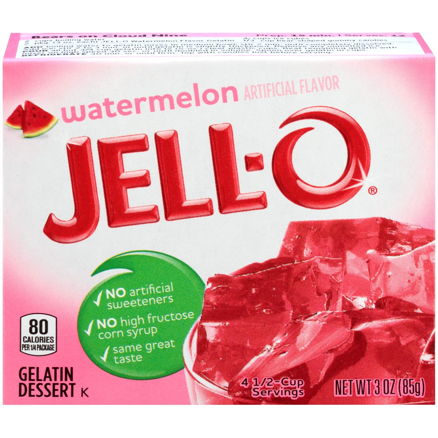 Jell-O Watermelon Gelatin Mix (3 Oz Boxes, Pack Of 6)