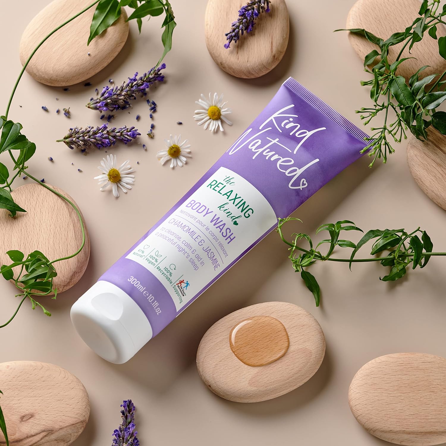 Kind Natured The Relaxing Body Wash, Natural Chamomile and Jasmine Vegan Shower Gel, 300ml : Amazon.co.uk: Beauty