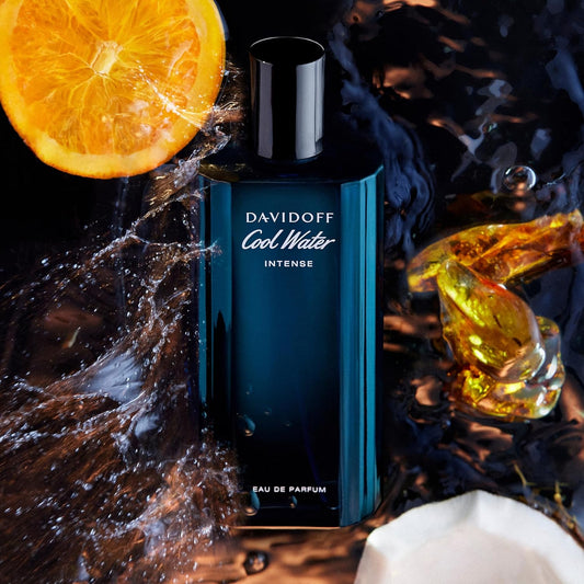 Davidoff Cool Water Eau De Parfum Intense – Ambery Men'S Cologne – With Notes Of Green Mandarin, Coconut Water & Amber – Long Lasting Fragrance
