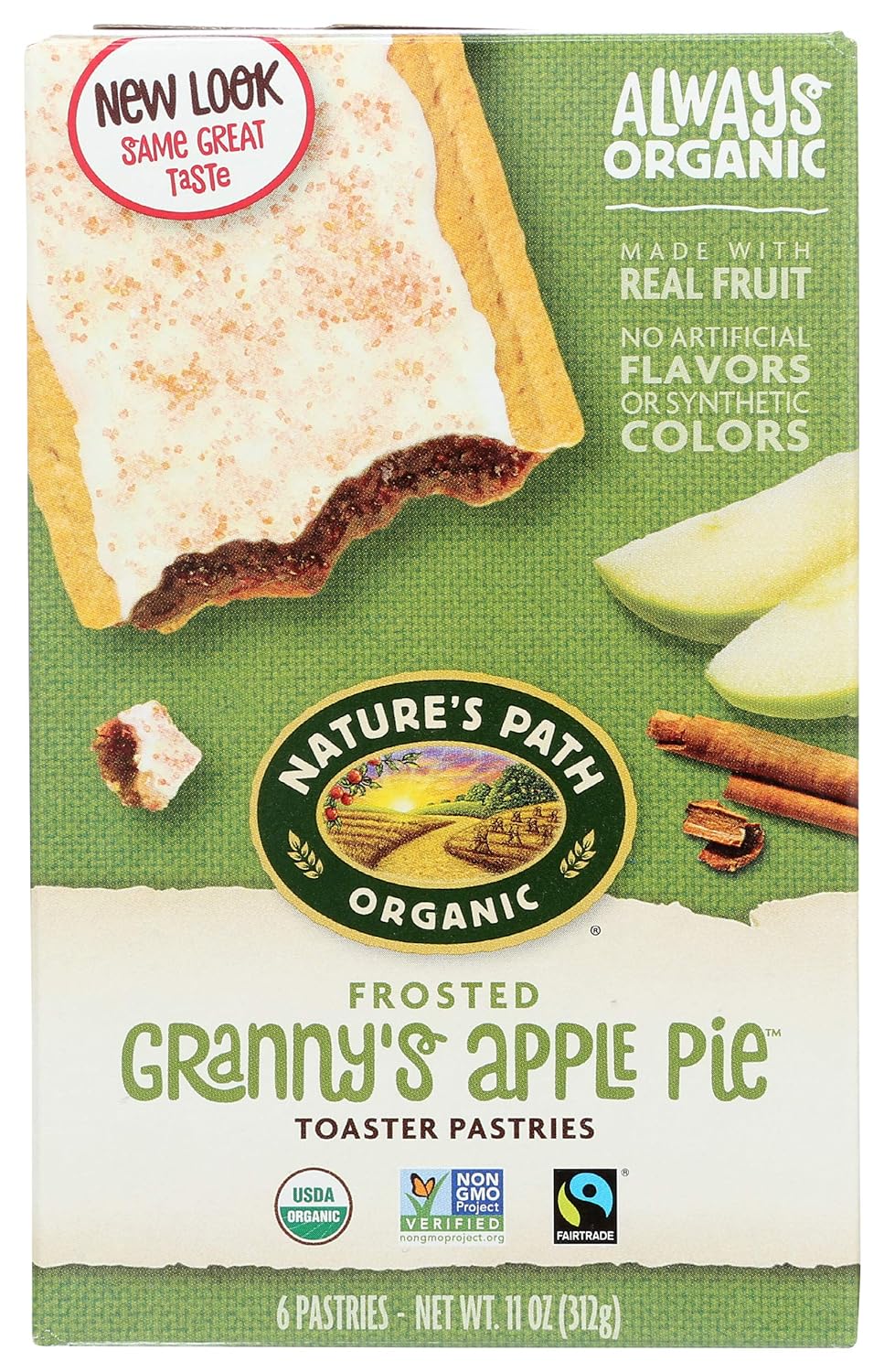 Nature's Path, Toaster Pastries, Apple Cinnamon Frosted, 6 Ct