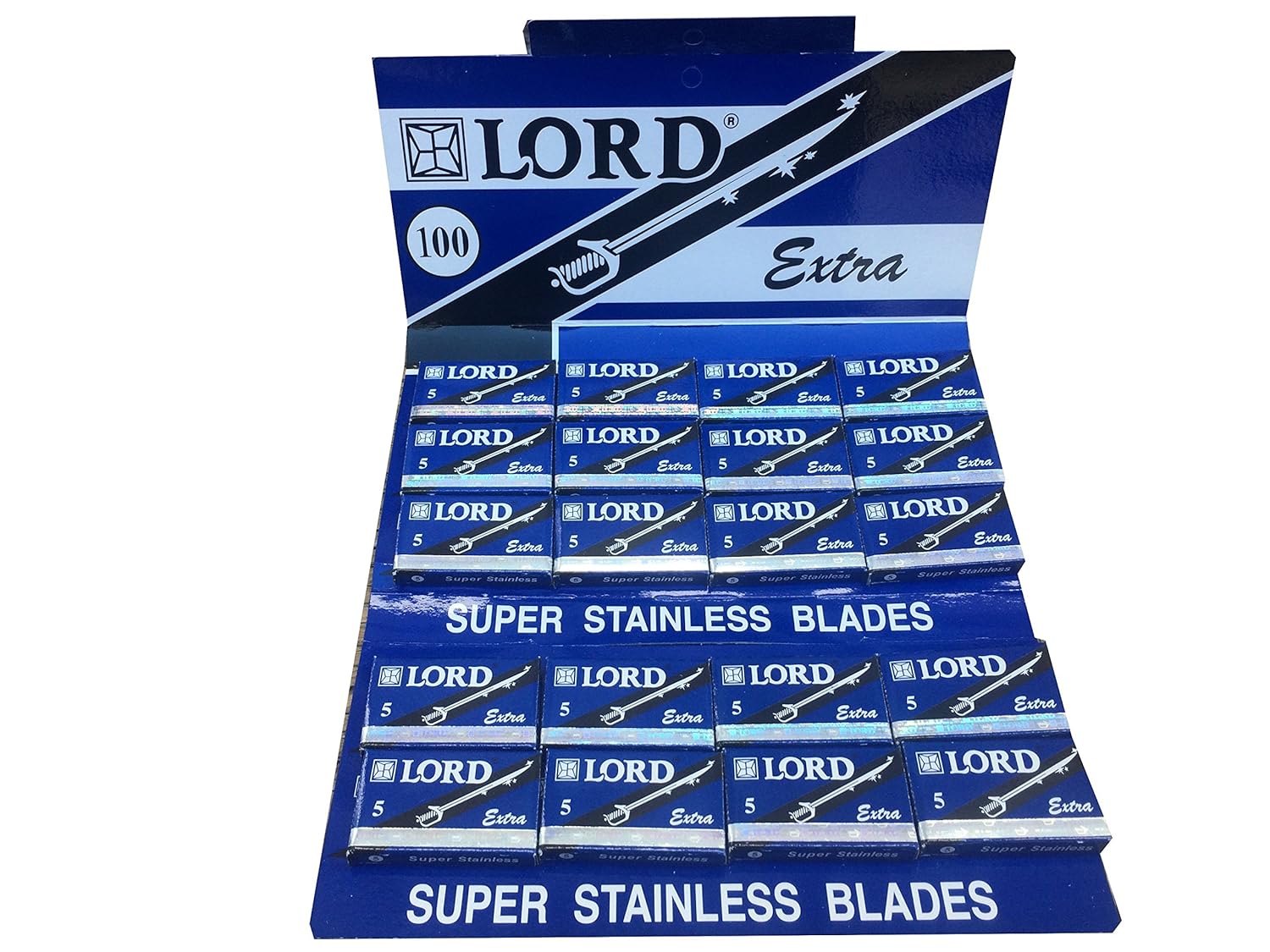 Lord Extra Double Edge Safety Razor Blades, 100 Blades (20X5)