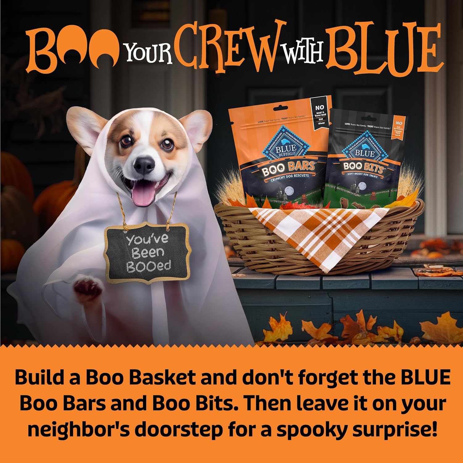 Blue Buffalo Boo Bits Natural Soft & Chewy Dog Treats, Halloween-Shaped Morsels, Tasty Chicken Recipe, 4.5-oz. Bag