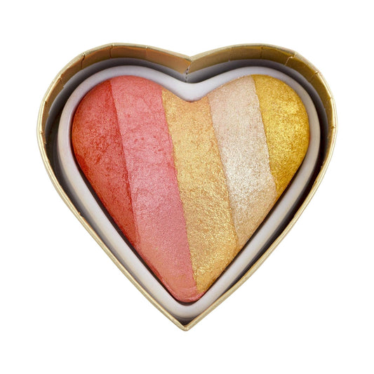 I Heart Revolution Dragon'S Heart Highlighter, Glowing Look, For Face & Eyes, Red & Gold, 5 Shades, Vegan & Cruelty-Free, 0.35 Oz