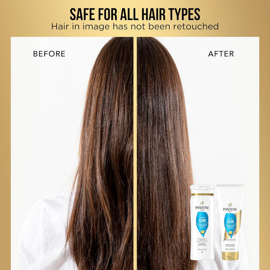 Pantene Shampoo Twin Pack With Hair Treatment, Classic Clean,55.9 Fluid Ounces