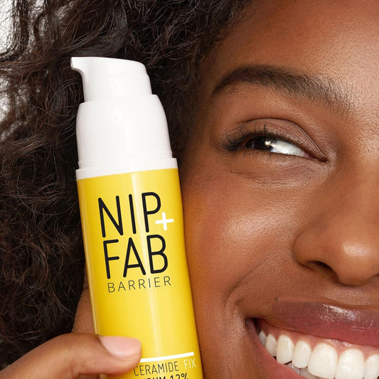 Nip+Fab Ceramide Fix Serum 12% 50 Ml, Replenishing Ceramide-Enriched Complex, Skin Barrier Strengthener, Rebalance And Soften The Skin, With Niacinamide, Azelaic Acid And Biolin