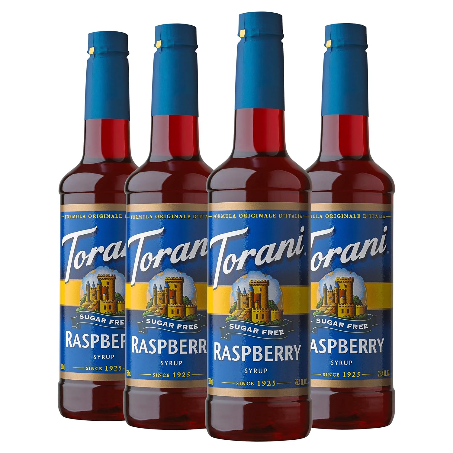 Torani Sugar Free Syrup, Raspberry, 25.4 Ounce (Pack Of 4)