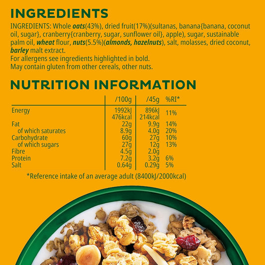 Kellogg'S Crunchy Nut Fruit & Nut Granola Bag, 380G