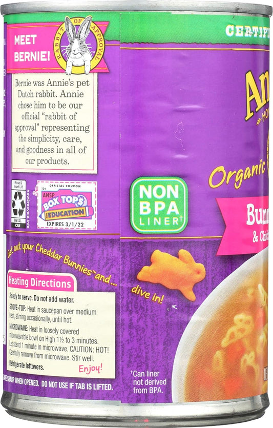 Annie'S Organic Bunny Pasta And Chicken Broth Soup, 14 Oz