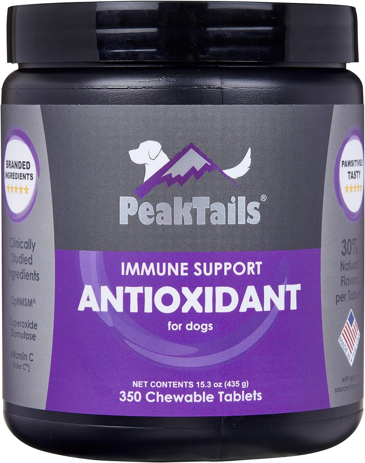 Daily Defense Antioxidant Supplement For Dogs – 1,000 Tablets With Superoxide Dismutase, Msm, Selenium, Vitamin C & E – Supports Immune Function & Cellular Protection
