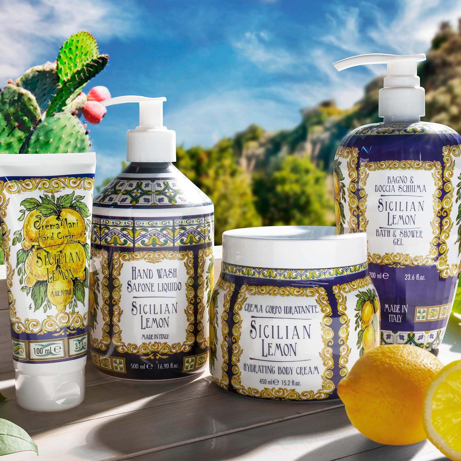 Rudy Rudy La Maioliche La Maioliche La Mayorca Liquid Soap Liquid Soap Sicilian Lemon Sicilian Lemon Size: F78×H178Mmcapacity: 500Ml : Beauty & Personal Care