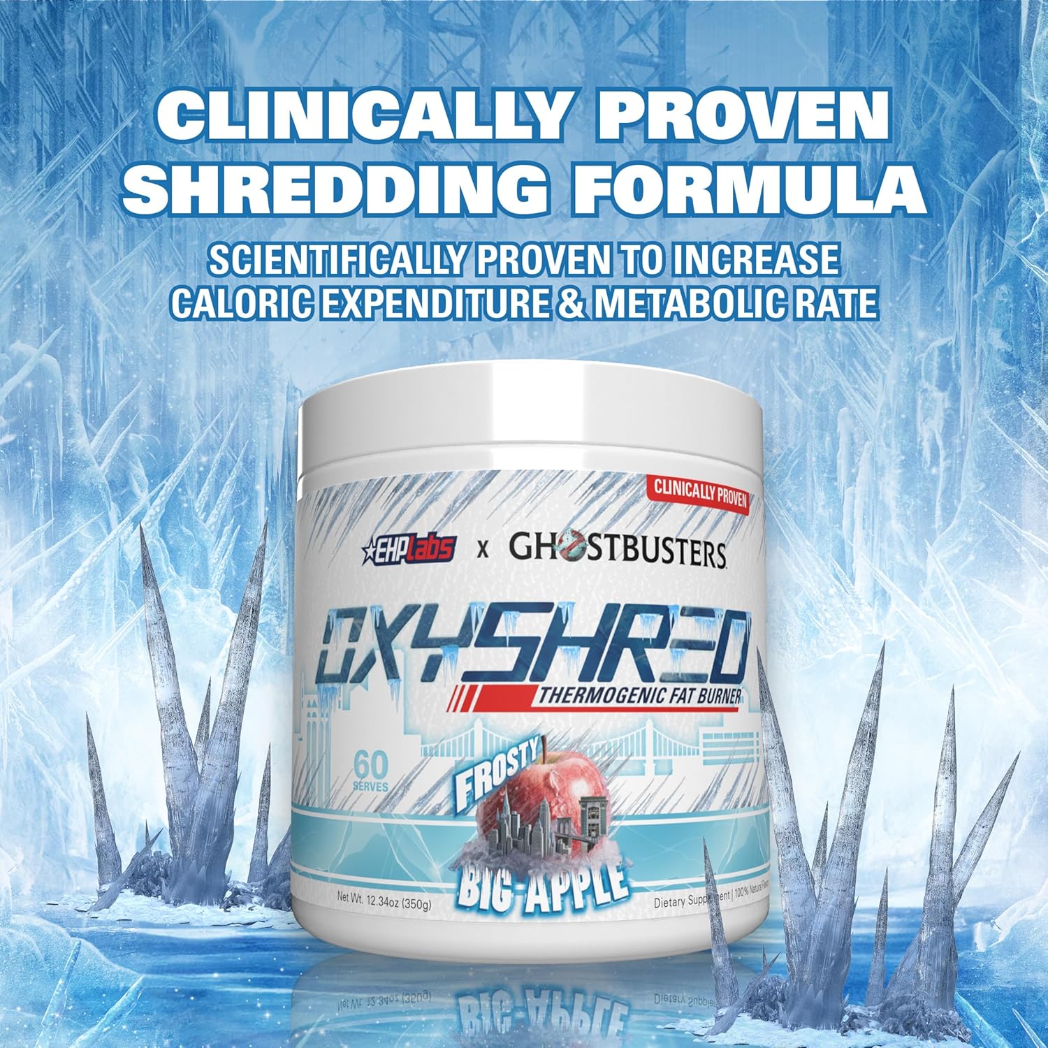 Ehp Labs X Ghostbusters Oxyshred Pre Workout Powder Supplement - Preworkout Powder With Acetyl L Carnitine, Energy Boost Drink - Frosty Big Apple, 60 Servings : Health & Household