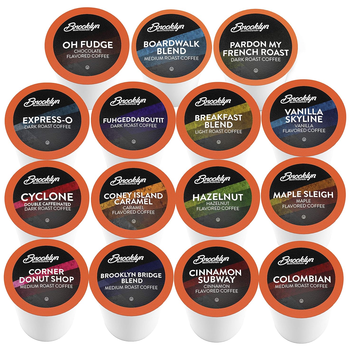 Brooklyn Beans Coffee Pods Assorted Gourmet Variety Pack, Compatible with 2.0 Keurig K Cup Brewers, 40 Count