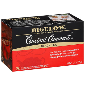 Bigelow Tea Constant Comment Black Tea, Caffeinated Tea, 20 Count Box (Pack Of 6), 120 Total Tea Bags