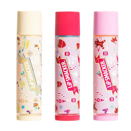Lip Smacker Holiday Christmas Original & Best Flavored Lip Balm Candy Trio