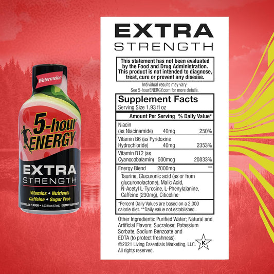 5-Hour Energy Shot Extra Strength Watermelon 30 Pack