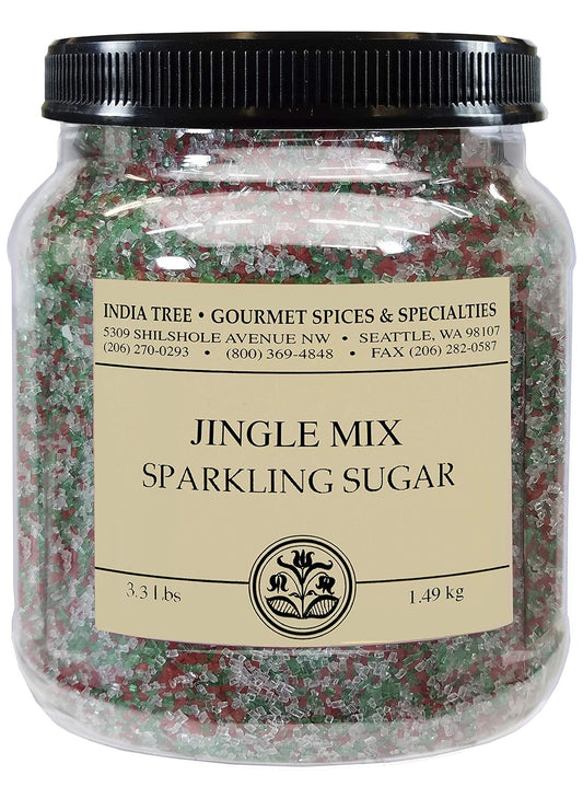 India Tree Sparkling Sugar Jingle Mix, 3.3Lbs