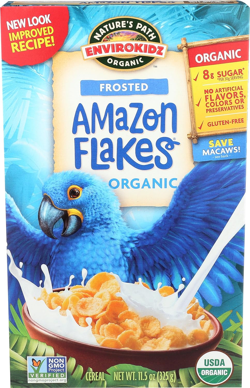 EnviroKidz Amazon Lightly Frosted Flakes Cereal, 11.5 oz