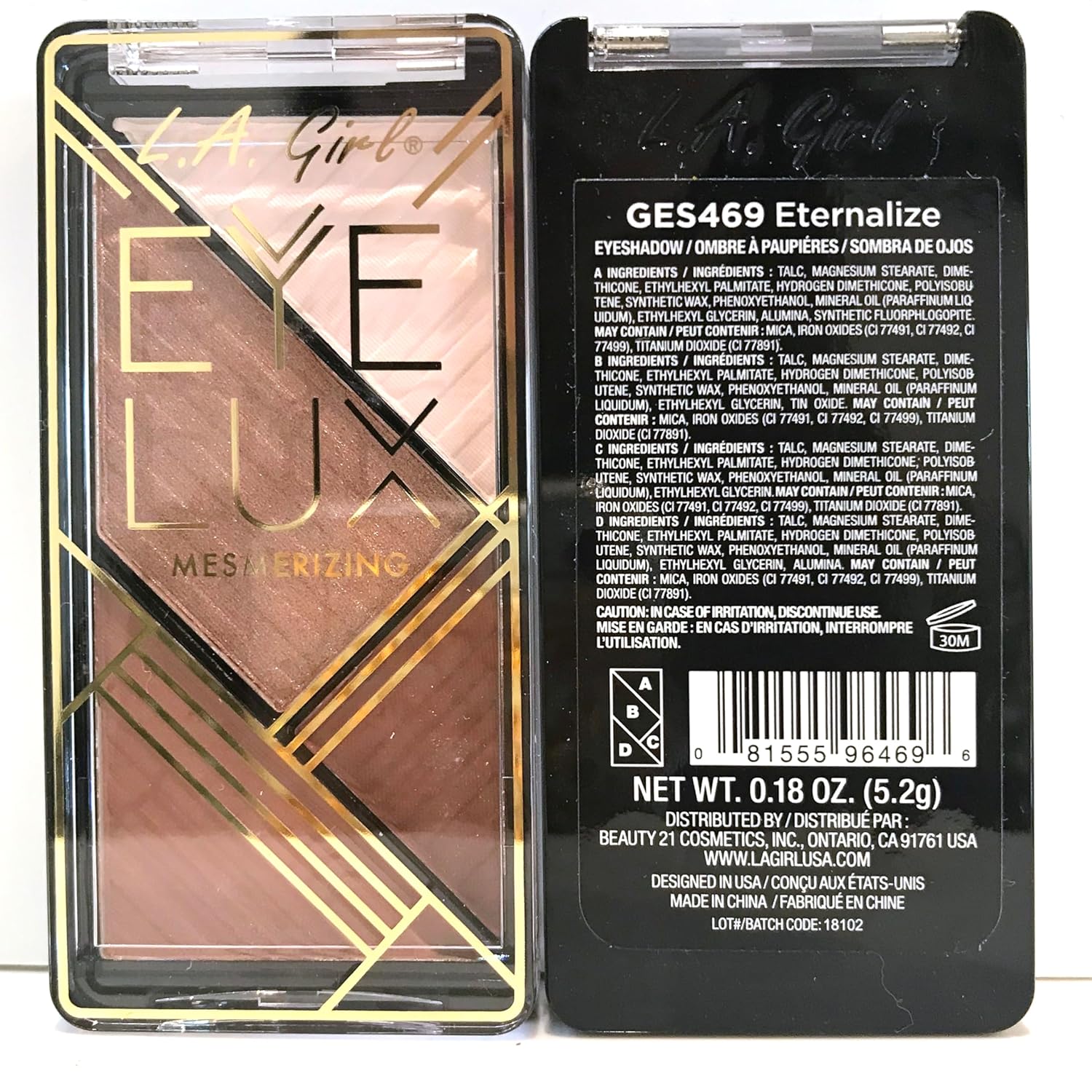 L.A. Girl Eye Lux Eyeshadow, Fantasize Ges468 : Beauty & Personal Care