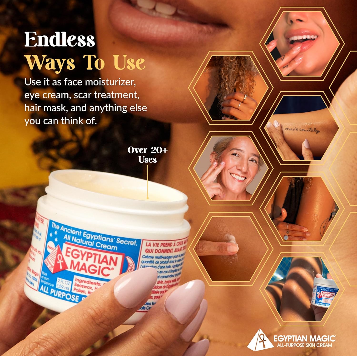 Egyptian Magic All Purpose Skin Cream, 118 ml Regular Jar + 59ml Travel Jar : Amazon.co.uk: Beauty