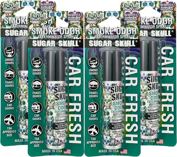 Smoke Odor Exterminator Air Fresh Spray - Your Ultimate Solution for Smoke and Household Odor Elimination - 1 oz Spray (Sugar Skull, 4 Packs) : Health & Household