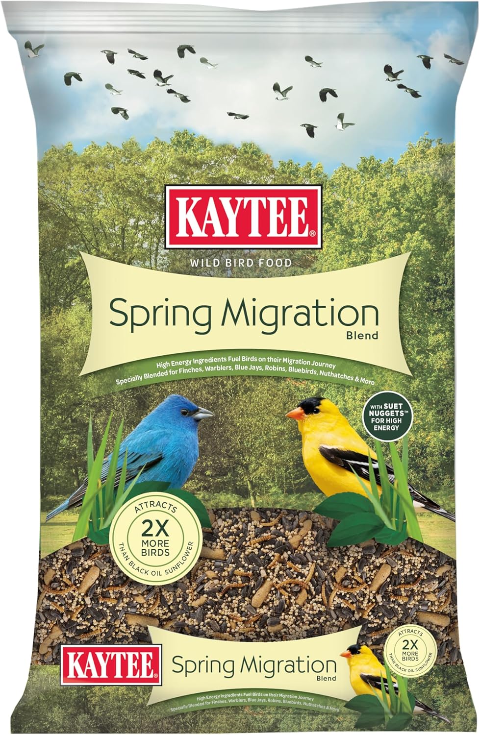 Kaytee Wild Bird Food, Spring Migration Seed Blend, 8 Lb