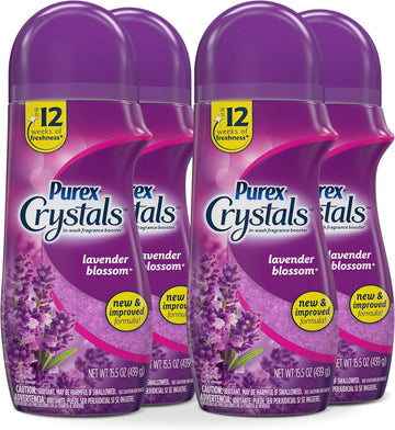 Purex Crystals In-Wash Fragrance and Scent Booster, Lavender Blossom, 15.5 Ounce, 4 Count