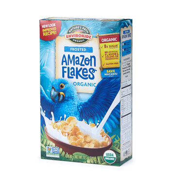 EnviroKidz Amazon Frosted Flakes Organic Cereal, 11.5 Ounce, (Pack of 6), Gluten Free, Non-GMO, EnviroKidz by Nature's Path