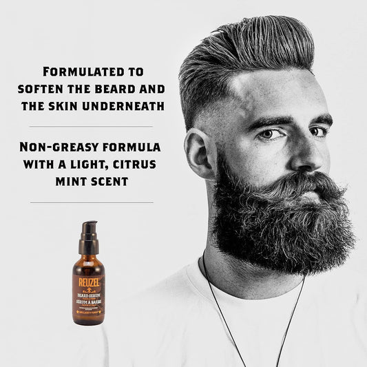 Reuzel Clean & Fresh Beard Serum, Hydrating, Non-Comedogenic, Natural, Non-Greasy Finish, For All Skin Types