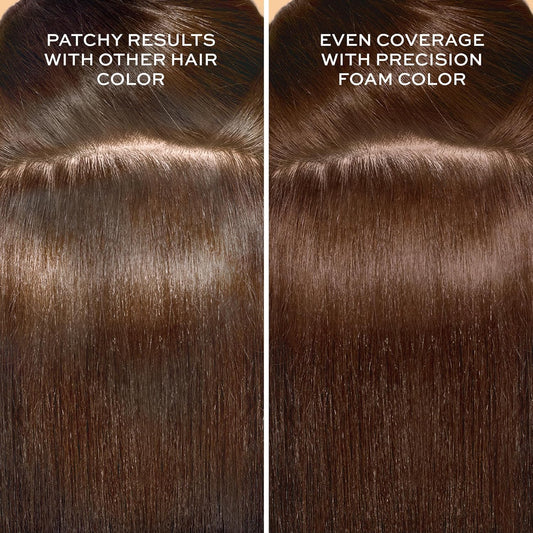 John Frieda Precision Foam Hair Color, Light Natural Brown 6N, Full-Coverage Hair Color Kit, With Thick Foam For Deep Color Saturation (Pack Of 2)