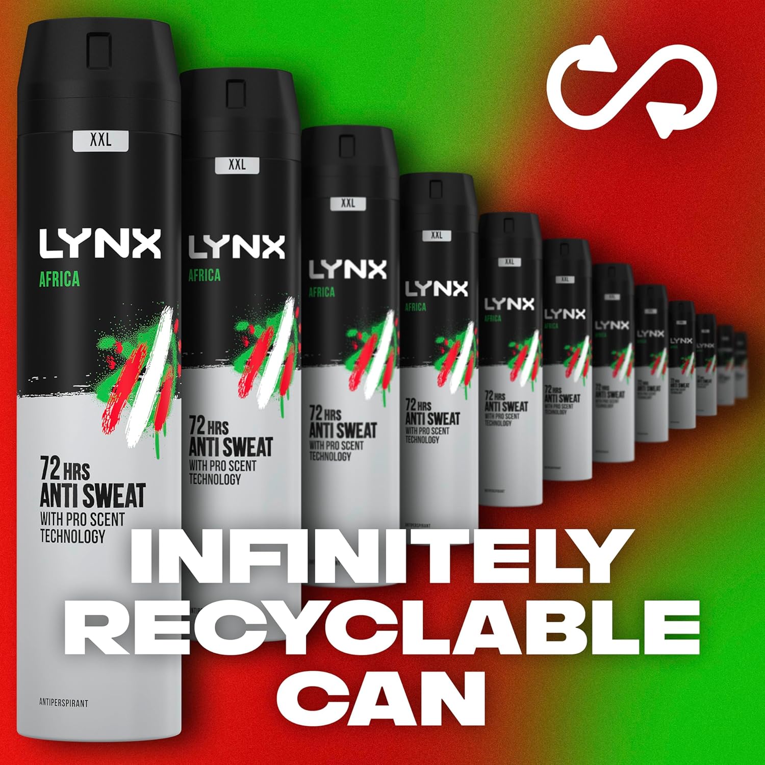 Lynx XXL Africa Antiperspirant Deodorant Spray 72-hour protection against odour and wetness no-fuss aerosol for all-day freshness 250 ml : Amazon.co.uk: Beauty