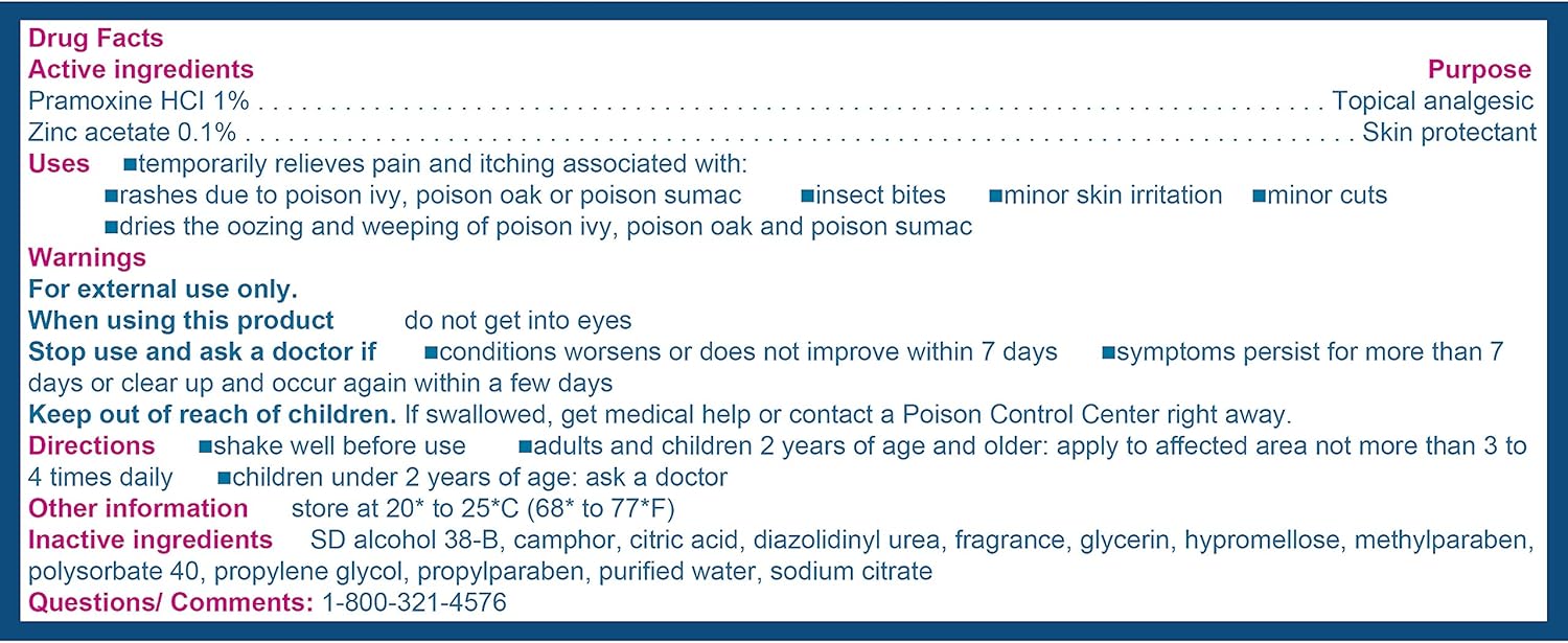 Lotion For Dry Skin By Caladryl, Topical Analgesic For Itch Relief, 6 Fl Oz