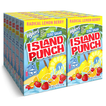 Wyler'S Light Island Punch, Radical Lemon Berry, 10 Ct