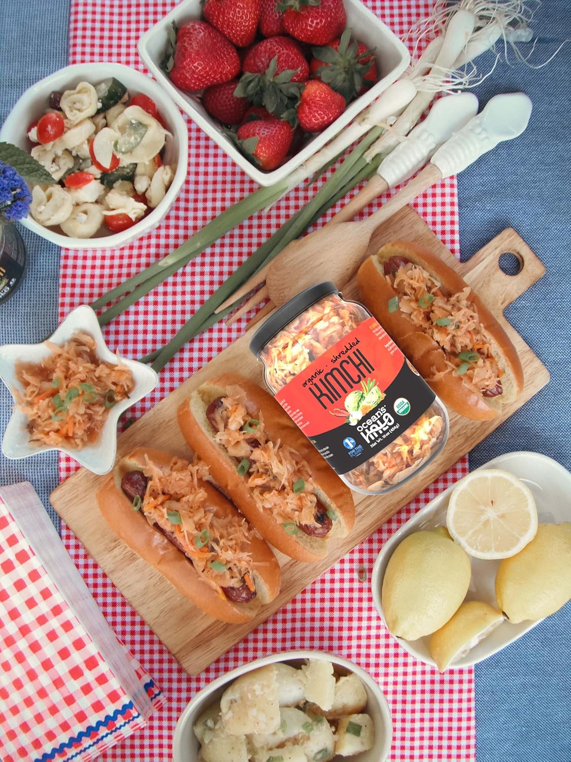 Ocean'S Halo Organic Shredded Kimchi, 16 Oz, Shelf-Stable