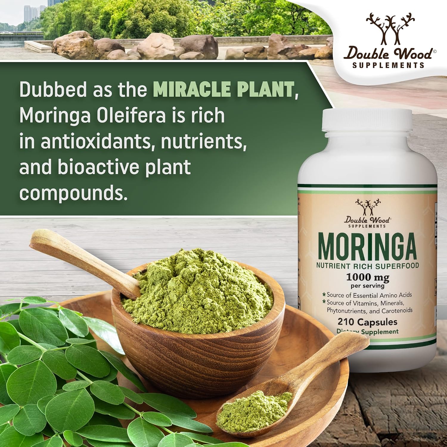 Lactation Supplement for Increased Breast Milk - Moringa Vegan Superfood for Breastfeeding Lactation Support (More Effective Than Lactation Cookies) for Breast Milk Supply Boost by Double Wood : Health & Household