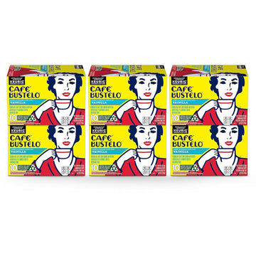 Café Bustelo Sweet & Creamy Café Con Vainilla Flavored Coffee, 60 Keurig K-Cup Pods