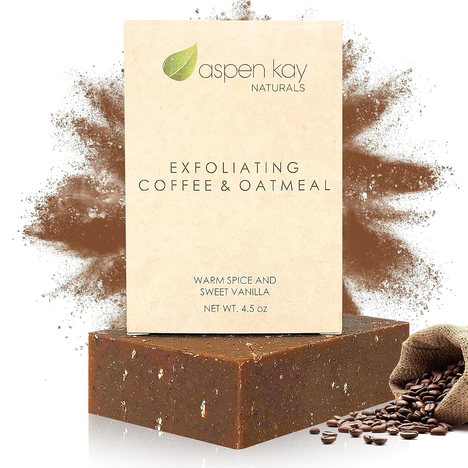 Aspen Kay Naturals Handmade Dead Sea Mud Soap Bar, Activated Charcoal & Pure Essential Oils, 4.5 Oz Bar