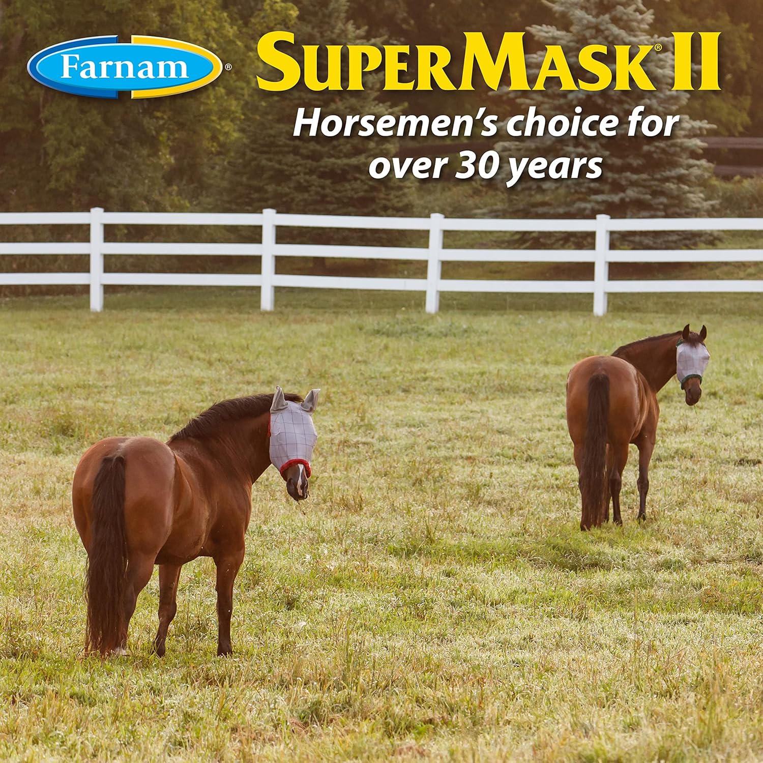 Farnam Home and Garden 100502911 No Ears Fly Mask Yearling for Horse - Color May Vary : Pet Supplies