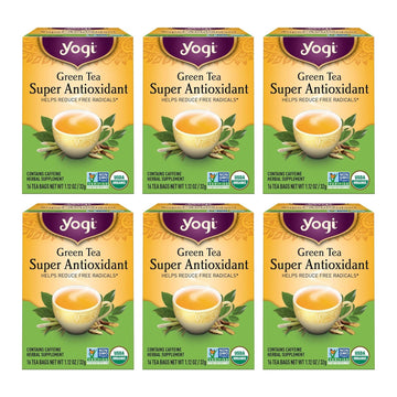 Yogi Tea - Green Tea Super Antioxidant (6 Pack) - Organic Green Tea Blend To Support Overall Health - 96 Tea Bags