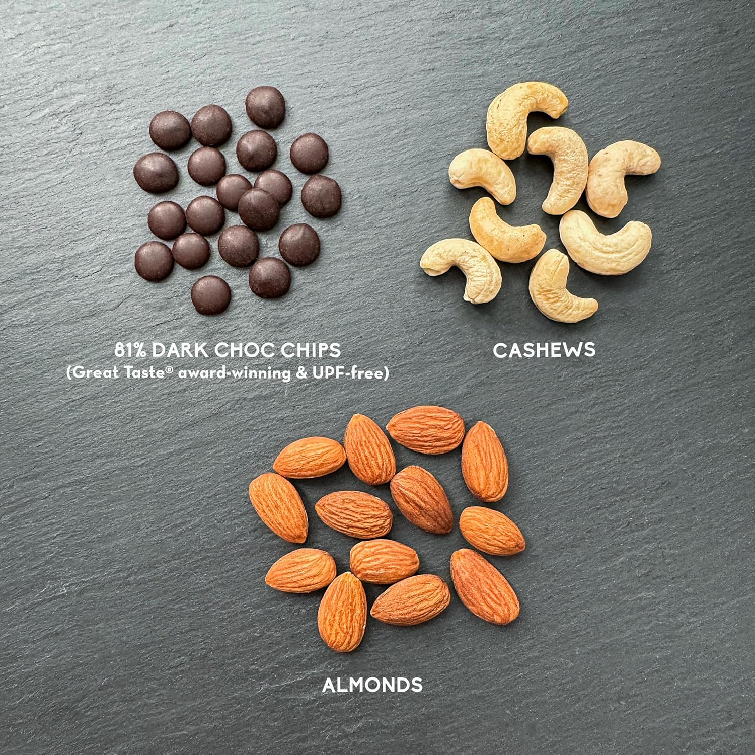 Nibble Simply NUTTY CHOC FIX with 81% Cocoa Mass Dark Chocolate Chips | No Ultra-Processed Ingredients | No Refined Sugar : Amazon.co.uk: Grocery