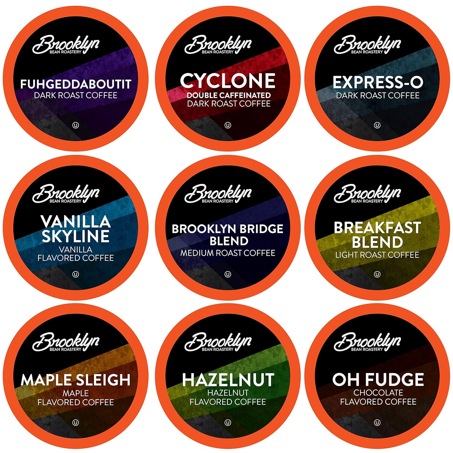 Brooklyn Beans Coffee Pods Assorted Gourmet Variety Pack, Compatible with 2.0 Keurig K Cup Brewers, 40 Count