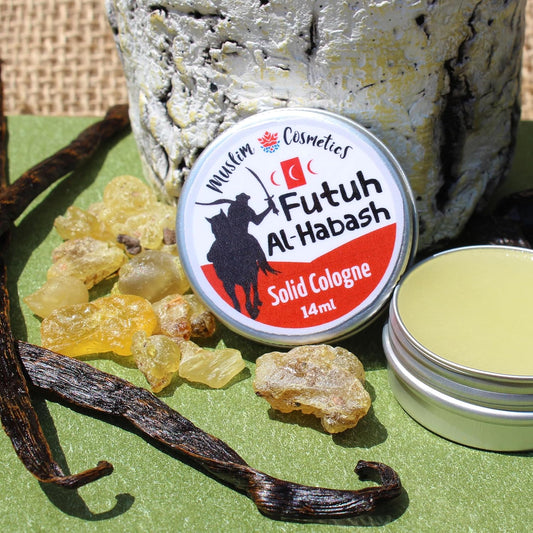 Smokey Vanilla & Frankincense Solid Cologne | Boswellia Frereana | Rich Tonka Bean | Birch | Halal | Vegan || Made In Canada - Muslim Cosmetics - Futuh Al-Habash 0.5Oz / 14Ml