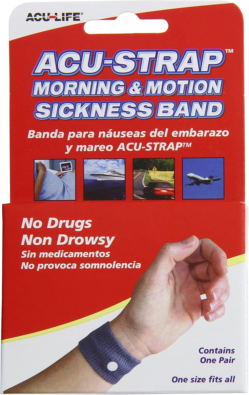 Motion And Morning Sickness Band | For Nausea At Home Or Travel | Universal Size