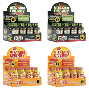 Vitamin Energy Pre-Workout And Extra Strength Energy Drink Shot Bundle