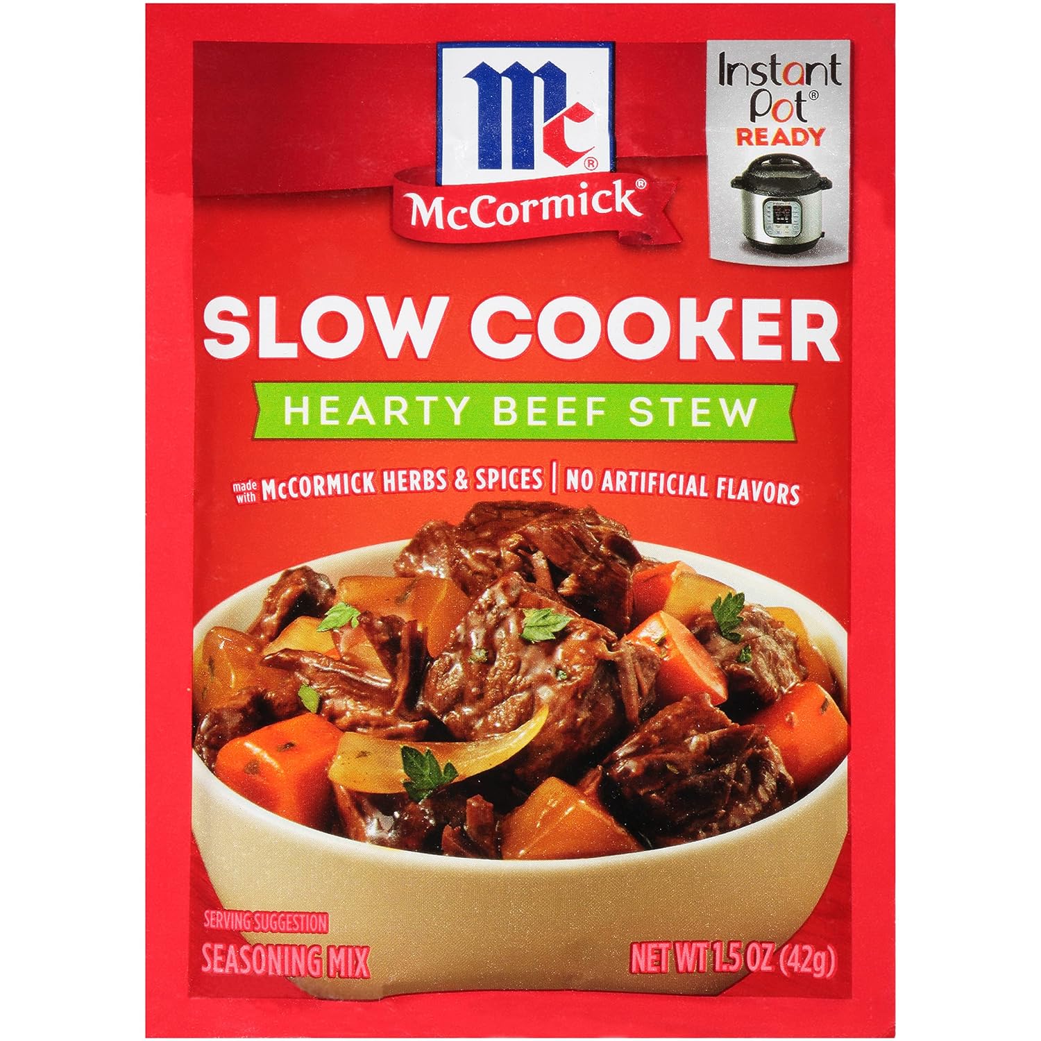 Mccormick Slow Cooker Hearty Beef Stew Seasoning Mix, 1.5 Oz (Pack Of 12)